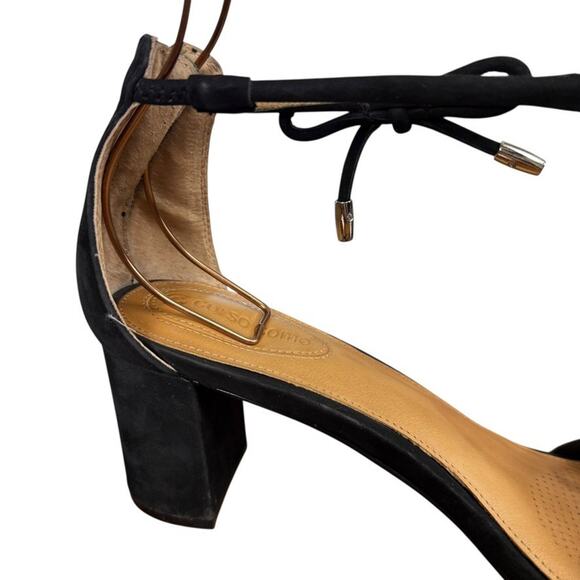 Corso Como Ankle Strap Chunky Block Heels Open Toe Leather Shoes Womens sz 11 - Picture 4 of 16